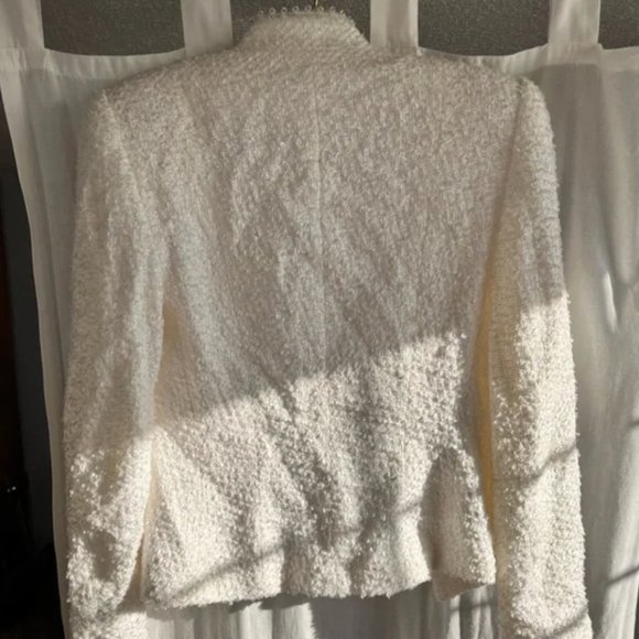 Women's Escada White Beaded Blazer - Picture 4 of 12